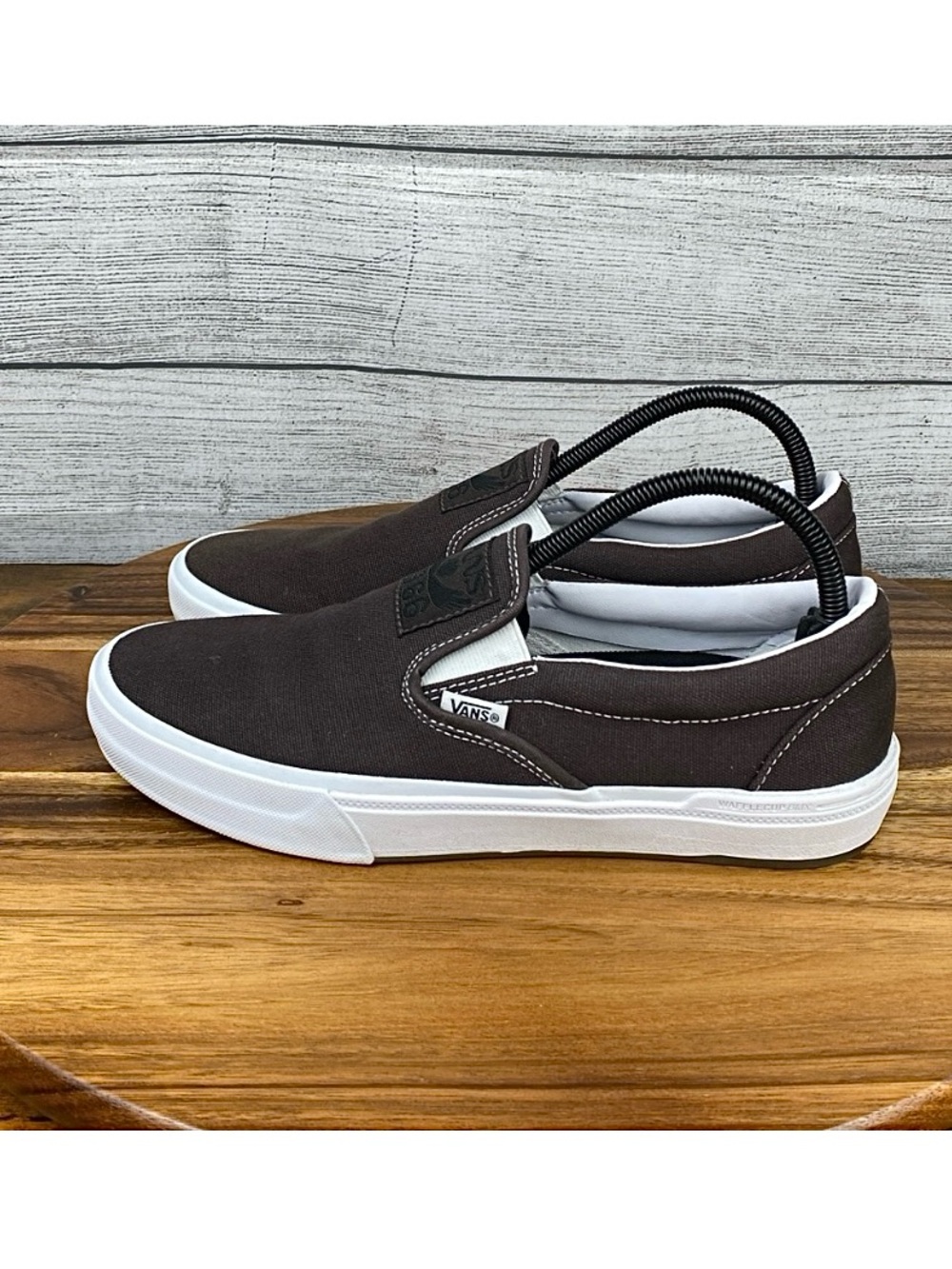 Vans BMX Slip On Dakota Roche Dark Brown White Shoes Men’s Sneaker Size 8.5